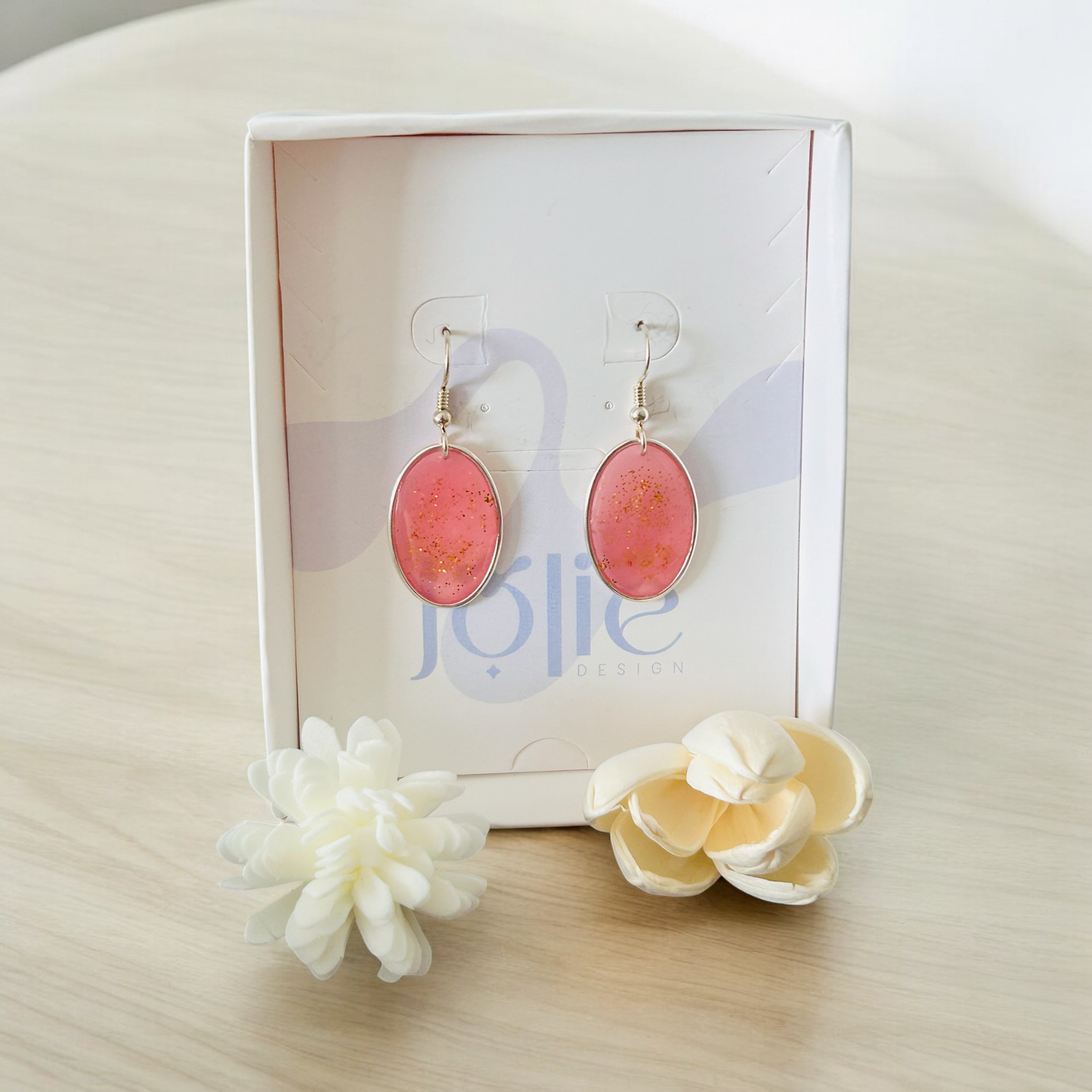 Oval Resin Earrings