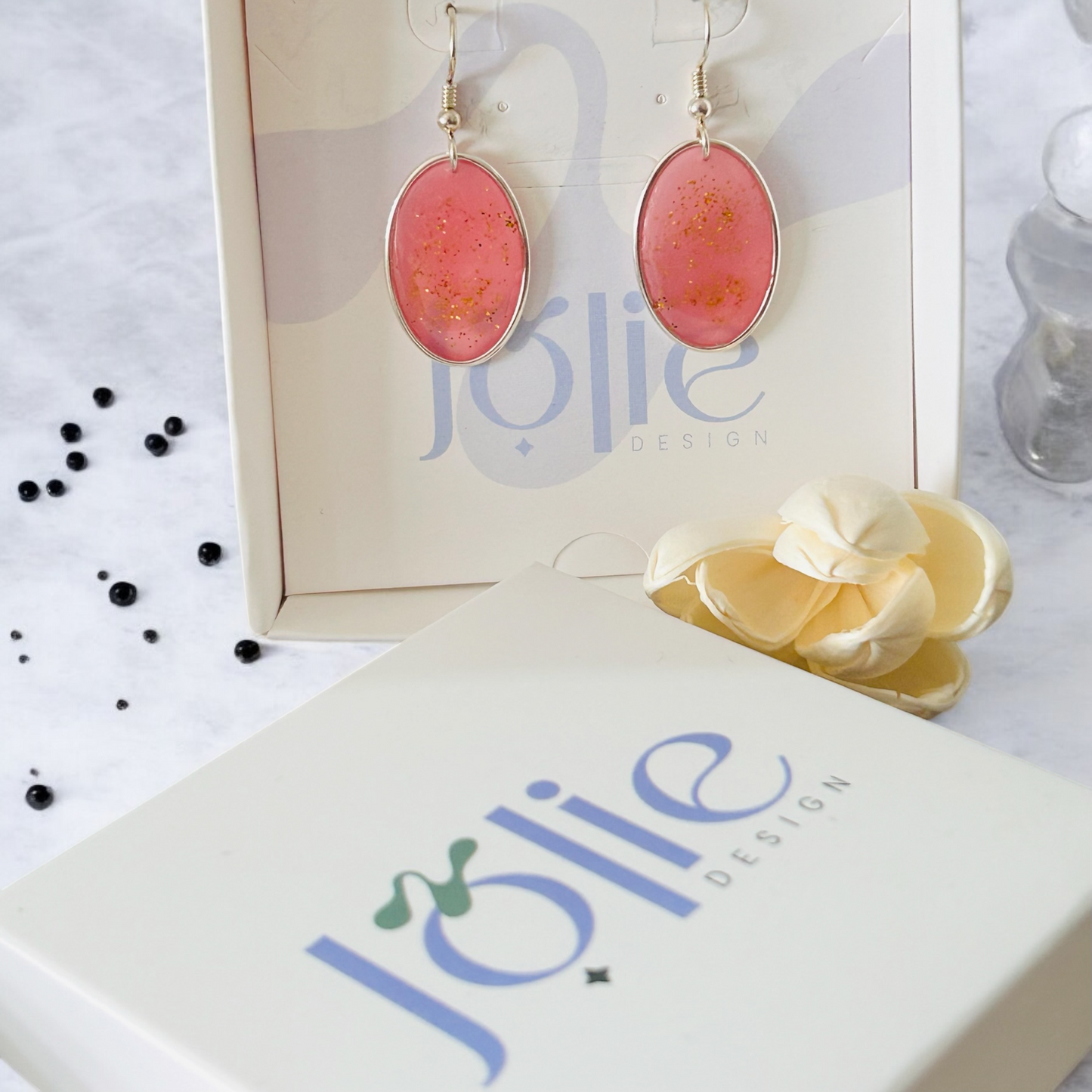 Oval Resin Earrings