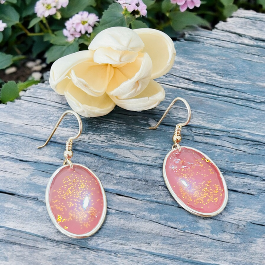 Oval Resin Earrings